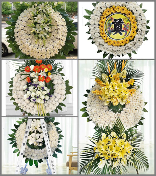 四川成都大邑县王泗镇丰都村花圈速递